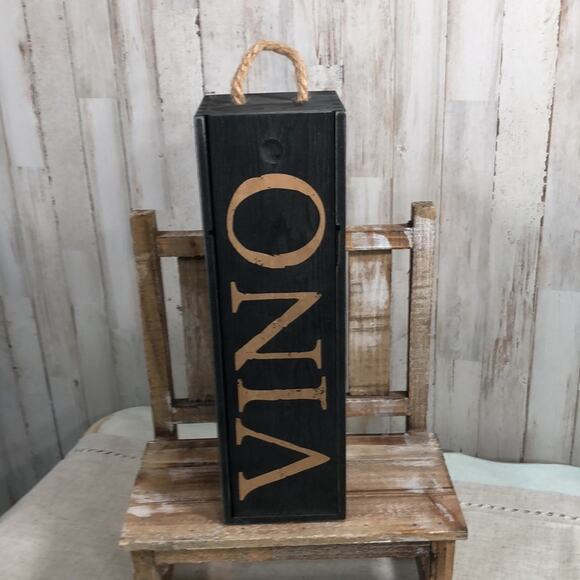 Bottled Poetry Genuine Wood Decorative Wine Box in Black NEW! - Picture 4 of 11